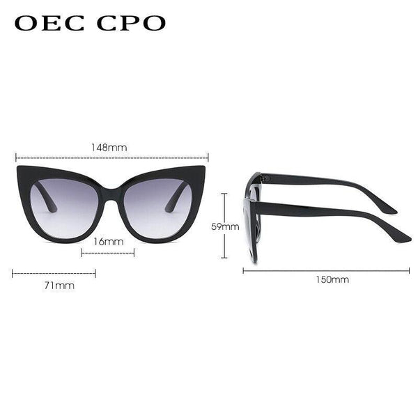New Brand  Star Style Luxury Sunglasses Women Oversized Cat Eye Sunglasses Female Vintage Round Big Frame Outdoor Sunglass UV400