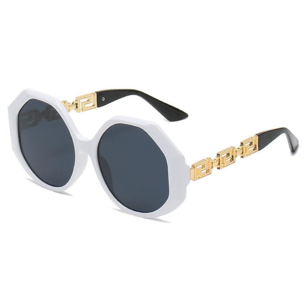 Nuovi occhiali da sole poligonali con montatura grande Occhiali da sole da tiro retrò da strada Occhiali da sole di tendenza per uomo e donna