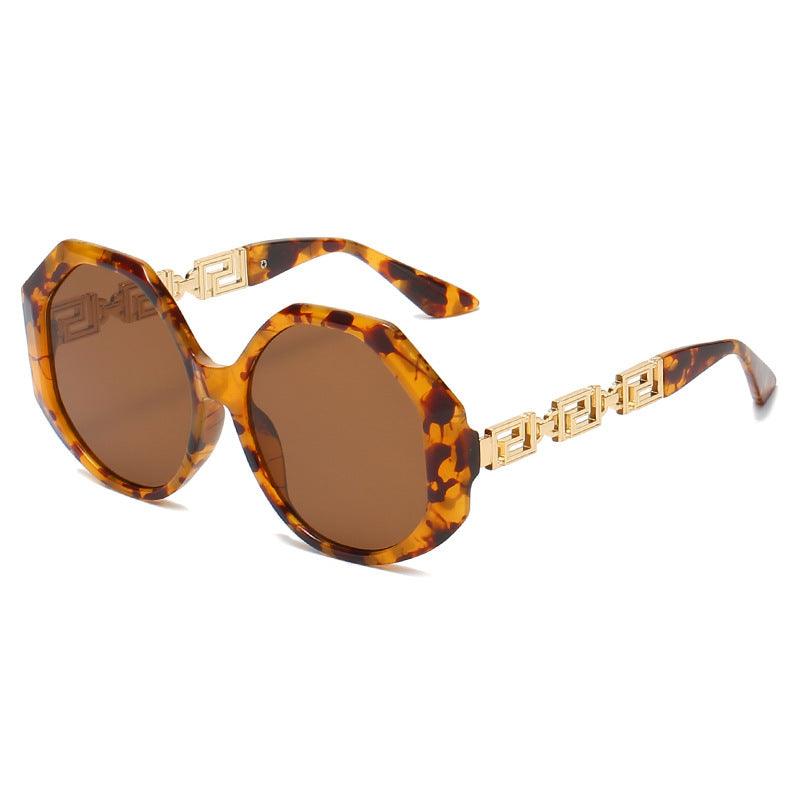 New Large Frame Polygonal Sunglasses Retro Street Shooting Sunglasses Men And Women Trend Sunglasses