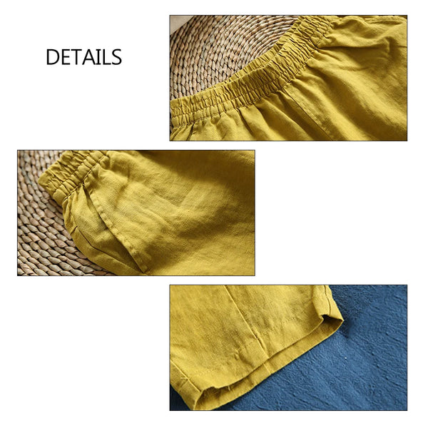 Plus Size Cotton Linen Trousers Women Summer Loose Harem High Waist Stripe Pocket Pant Casual Pantalon Female Sweatpants Trouser