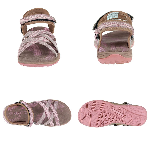 GRITION sandali da donna moda scarpe femminili estive di alta qualità sandali Casual piatti da donna all'aperto 2020 scarpe da Trekking antiscivolo