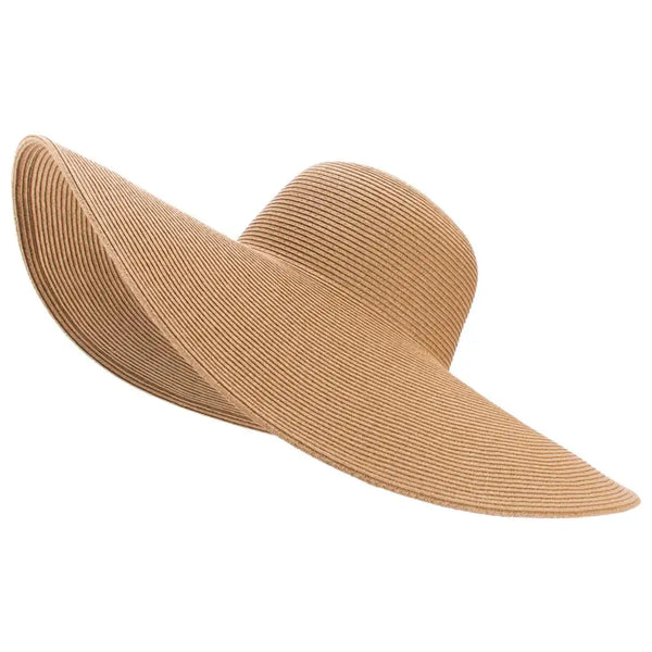 Lawliet 7.1 ''/18 cm pieghevole oversize enorme tesa larga cappelli di paglia da spiaggia da sole da donna floppy party elegante A330