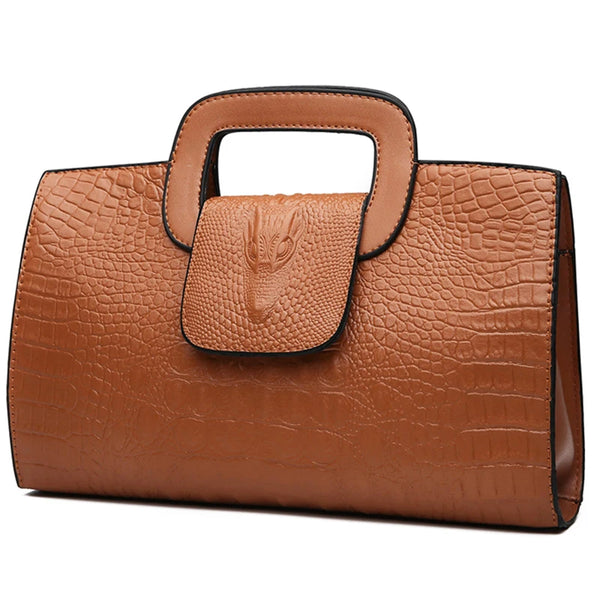 2024 Luxury Handbag Women Bags Designer PU Leather Bags Girls Fashion Crocodile Pattern Shoulder Bag Black High Quality Handbags