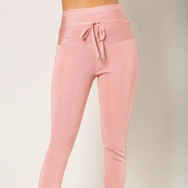 High Quality Black Grey Pink Rayon Bandage Pant Sexy Fashion Celebrity Pant