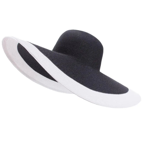 Lawliet 7.1 ''/18 cm pieghevole oversize enorme tesa larga cappelli di paglia da spiaggia da sole da donna floppy party elegante A330