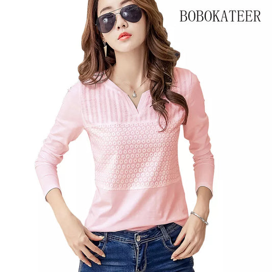 BOBOKATEER cotton long sleeve womens tops and blouses blusas mujer de moda 2023 chemise femme embroidery clothes white shirts
