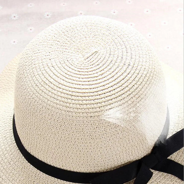 cappello di paglia estivo da donna cappello da spiaggia a tesa larga grande cappello da sole pieghevole protezione solare protezione UV cappello panama bone chapeu feminino