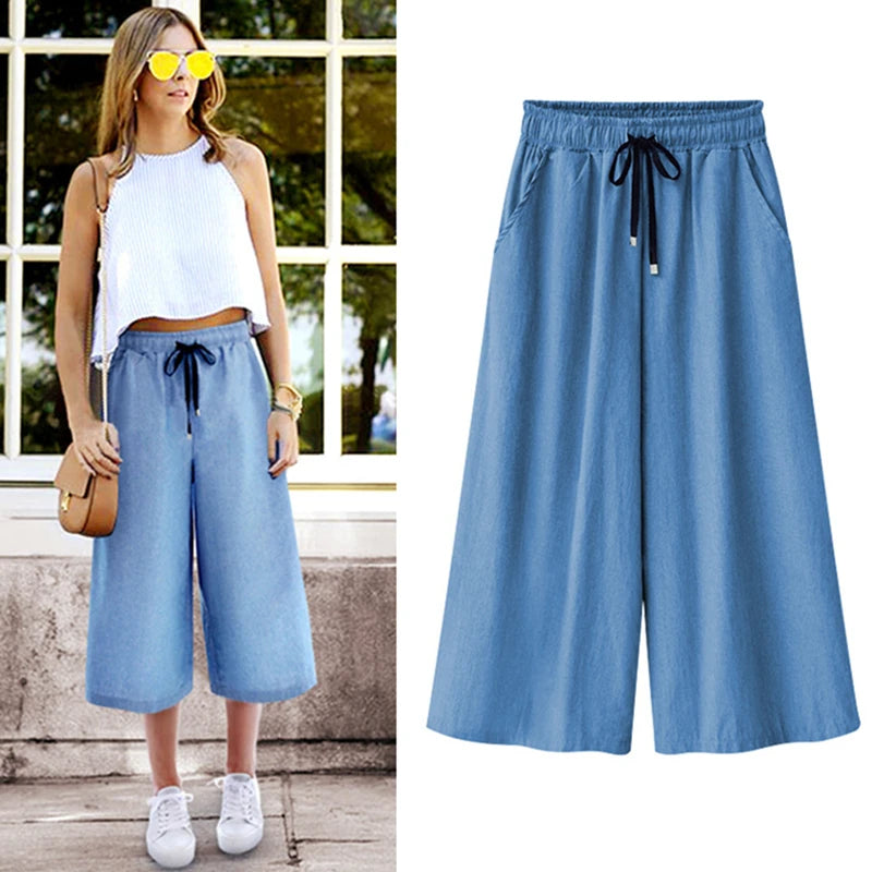 New Summer Fashion Style Women Jeans 2024 Student Elastic Waist Calf-Length Jeans Pants pantalon mujer vestidos yk2 clothing