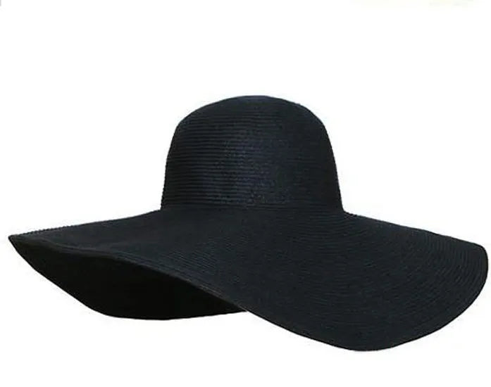 LNPBD caldo 2017 cappello bianco da donna estivo nero oversize sunbonnet berretto da spiaggia cappello estivo da donna in paglia cappello estivo