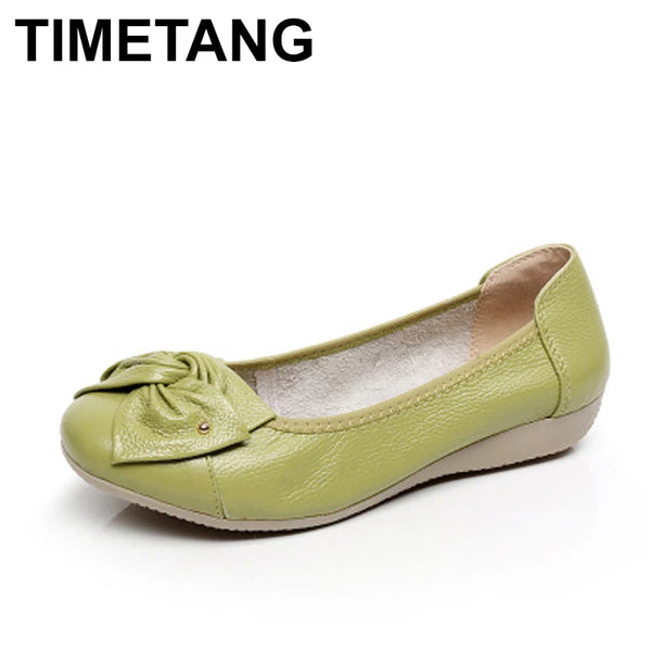 TIMETANG Plus size 34-43 scarpe basse da donna in vera pelle scarpe da lavoro da donna nuovissima moda femminile casual scarpe singole appartamenti da donna