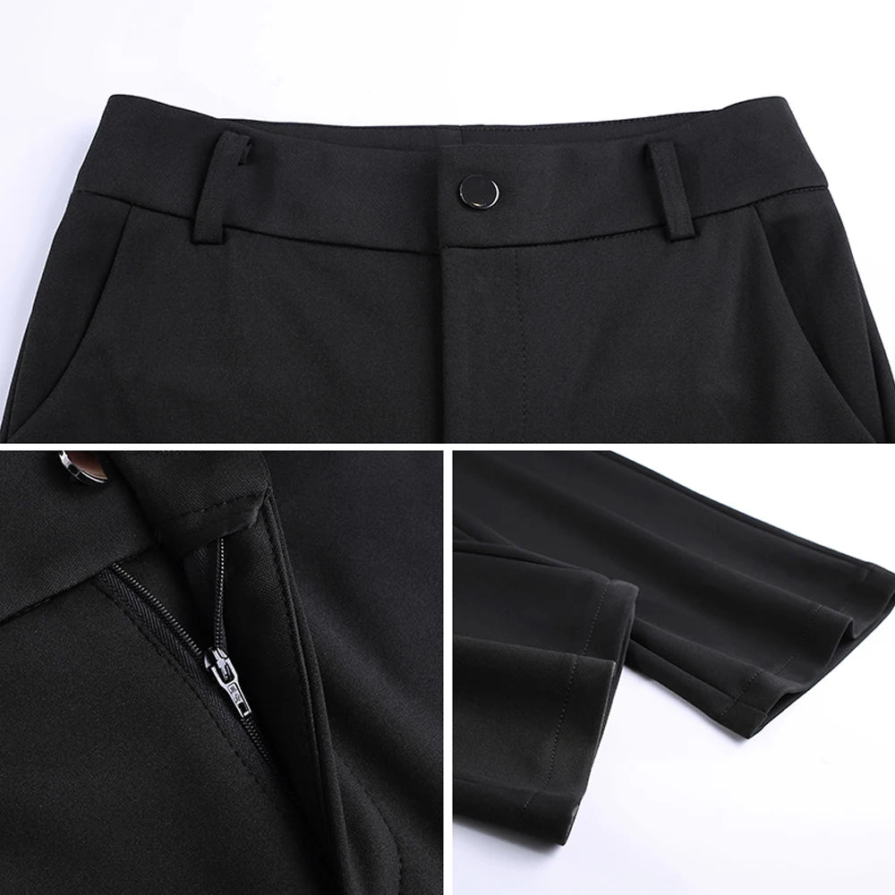 Pantaloni da tuta da donna alla moda di nuova marca pantaloni eleganti a vita alta a zampa d'elefante per le donne pantaloni lunghi dritti da donna casual da ufficio