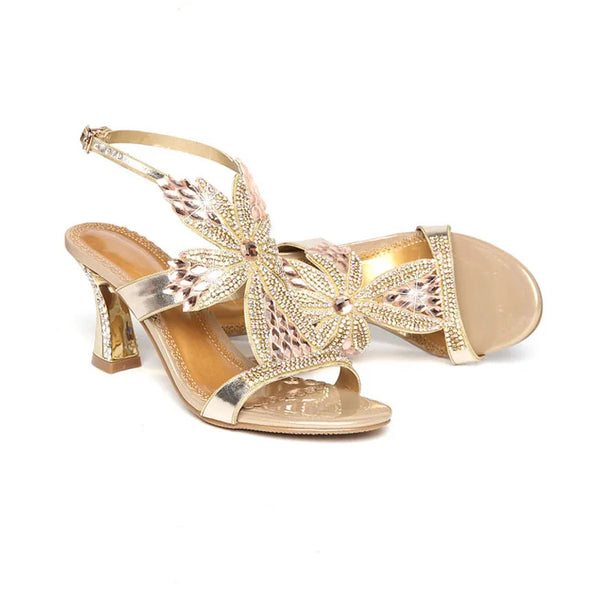 Nuovi sandali femminili estivi tacco a spillo con diamanti in pelle scarpe peep-toe da sposa sexy Scarpe da donna alla moda bohémien