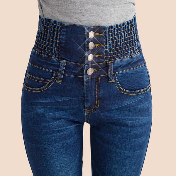 2022 Jeans da donna a vita alta elastici in denim skinny pantaloni lunghi a matita taglia 40 Jeans donna Camisa Feminina Lady Fat pantaloni