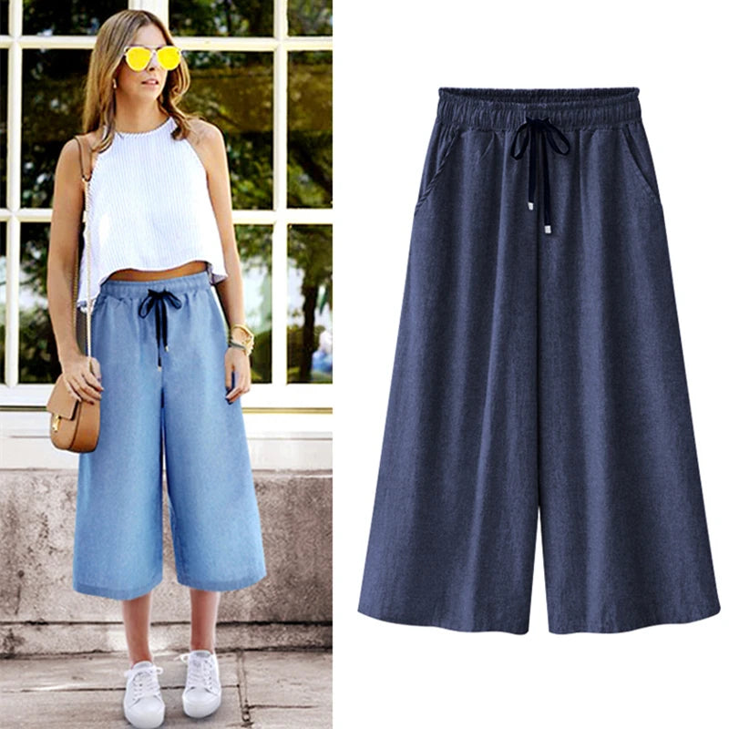 New Summer Fashion Style Women Jeans 2024 Student Elastic Waist Calf-Length Jeans Pants pantalon mujer vestidos yk2 clothing