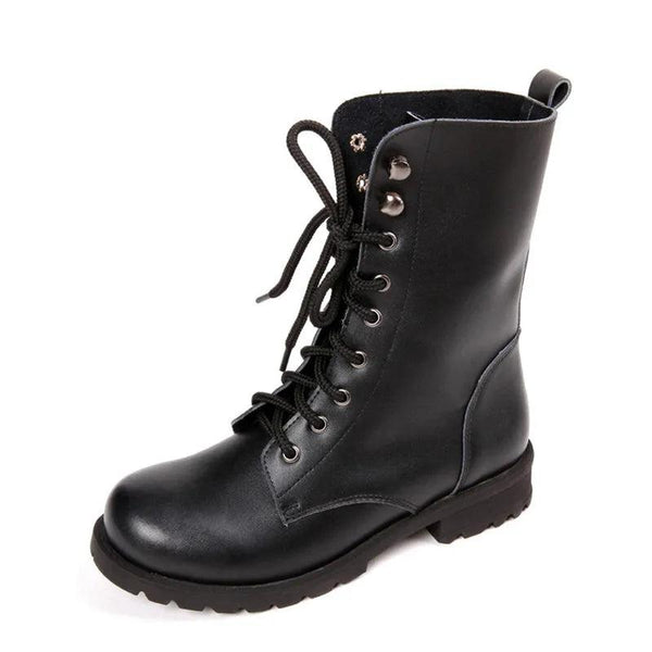 2024 New Buckle Winter Motorcycle Boots Women British Style Ankle Boots Gothic Punk Low Heel ankle Boot Women Shoe Plus Size 43