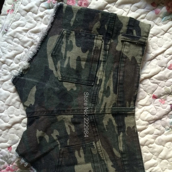 new fashion summer brand ladies girls Low waist sexy disco dance camouflage patterns Fatigues woman stretch tight shorts