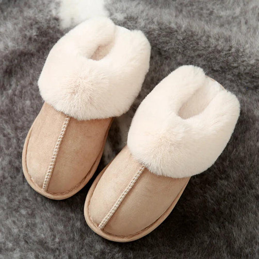 Winter 2023 Warm Soft Women's Fashion And Indoor Plush Slippers Australian U Style High Quality  Cotton Shoes Size 35-45